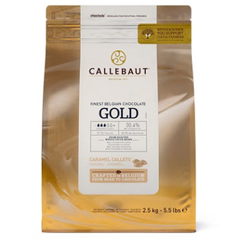 Callebaut 30.4% Gold Chocolate Callets - 2.5kg Bulk Pack